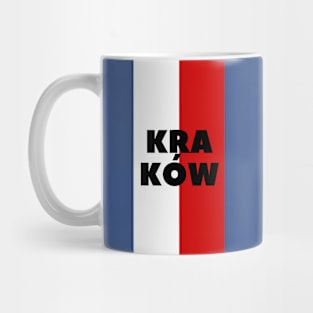 Kraków City in Polish Flag Vertical Mug